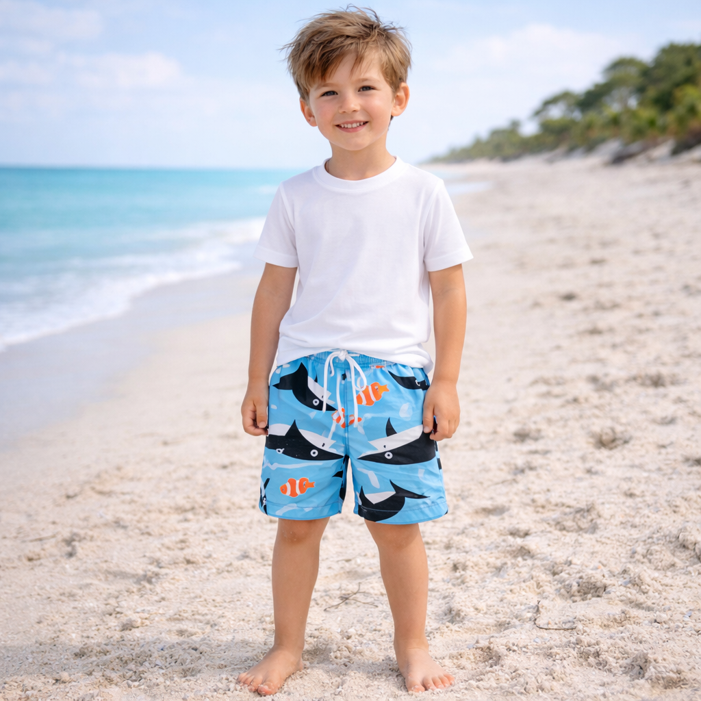 Boy Swimwear Set – Shark | Size 3–4Y