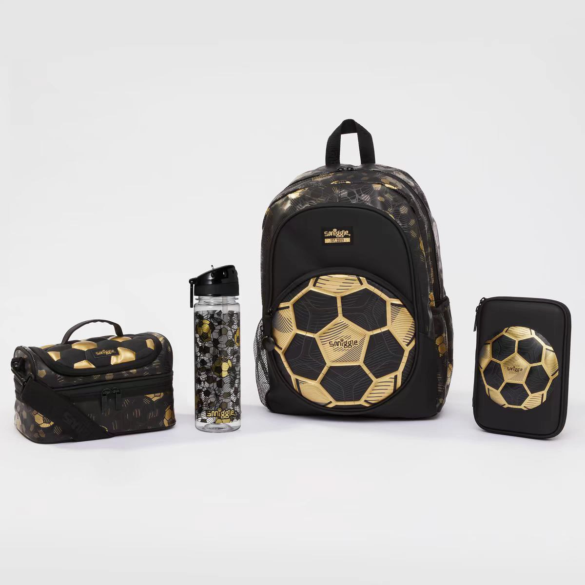Smiggle Set For School Football Design 4 Pcs Backpack 42cm
