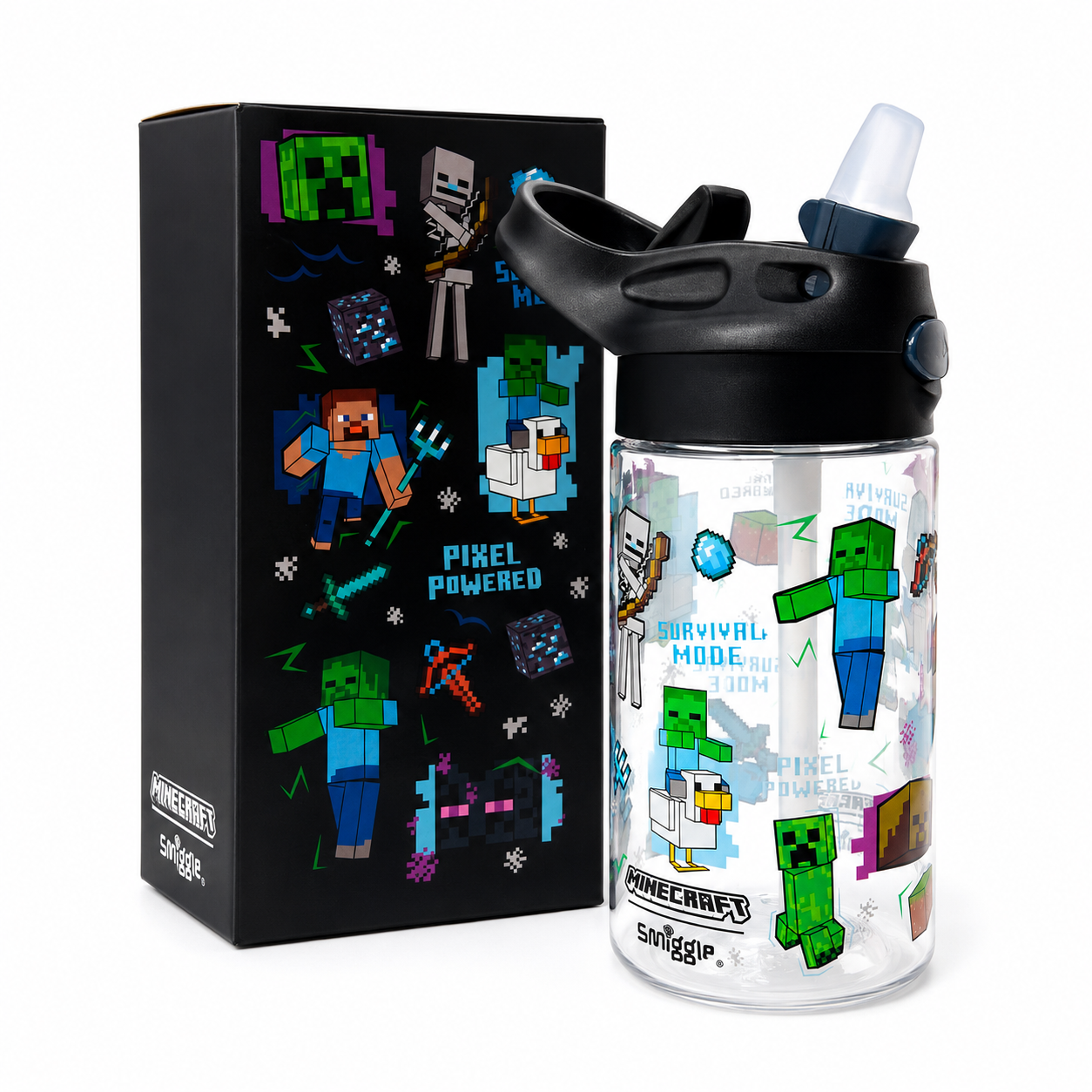 Smiggle Minecraft Pixel – 430ml | 18.3cm