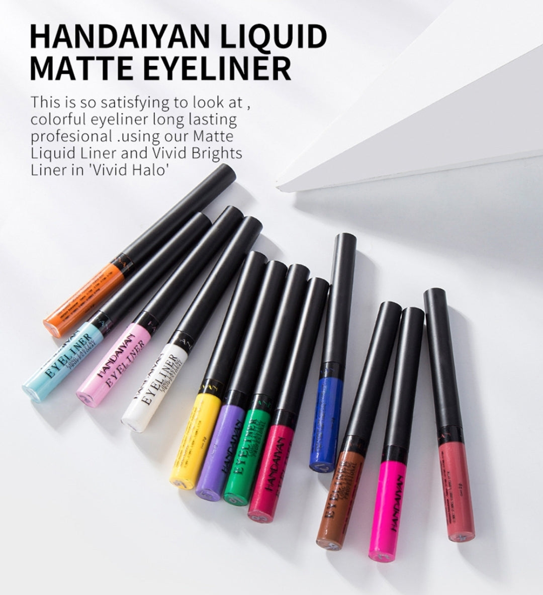 12 Color Liquid Eyeliner Set, Waterproof Long Lasting Quick Dry