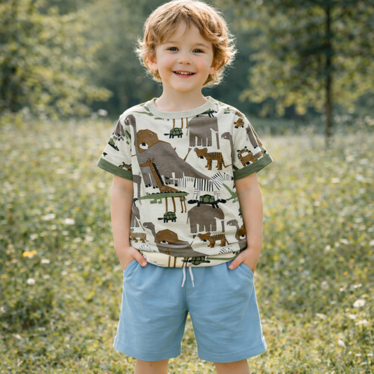 Cotton T-shirt For Boy Animal Design (3year)