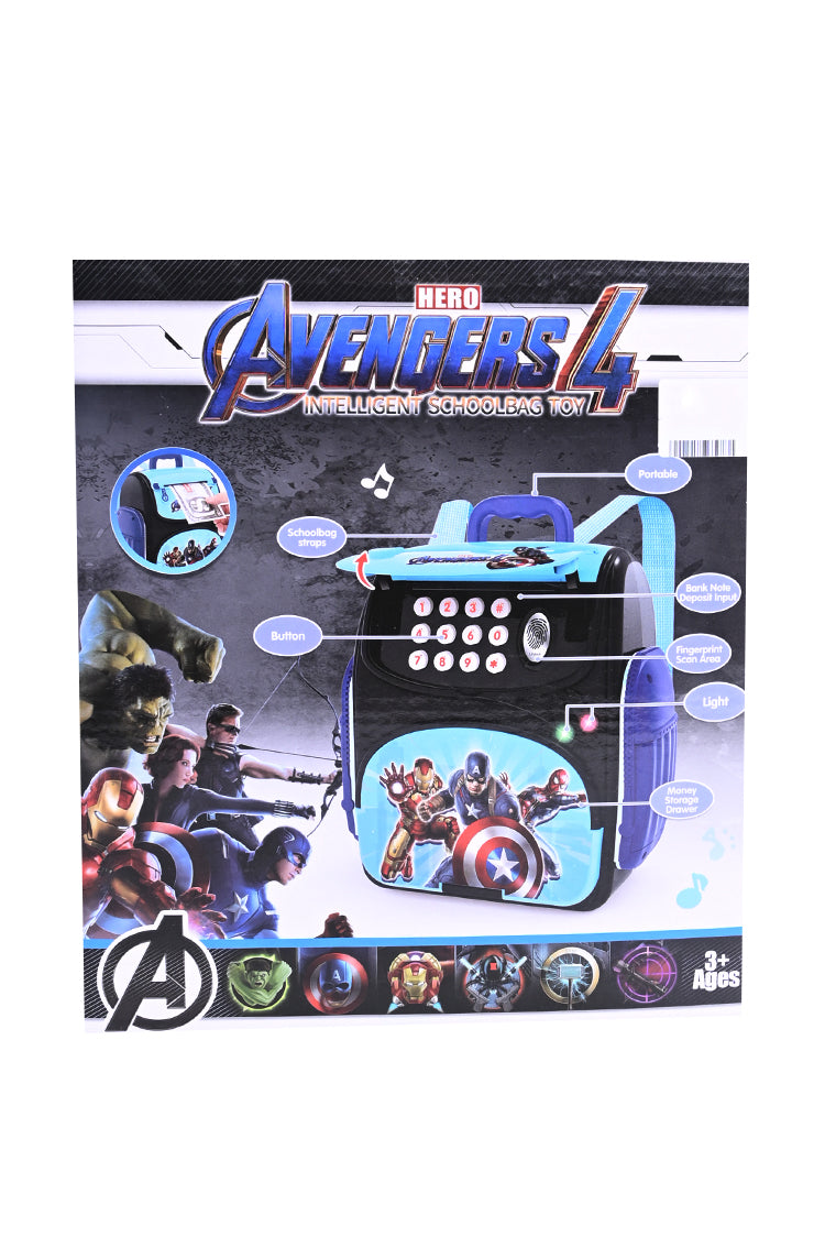 Hero Avengers Schoolbag Money Bank With Fingerprint