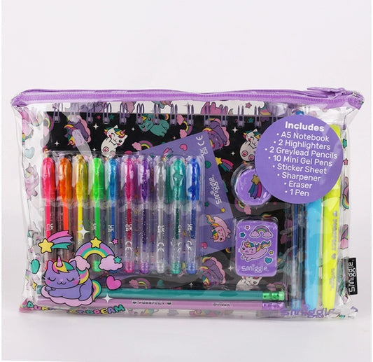 Smiggle Stationery Kit A5 Cat Unicorn Design