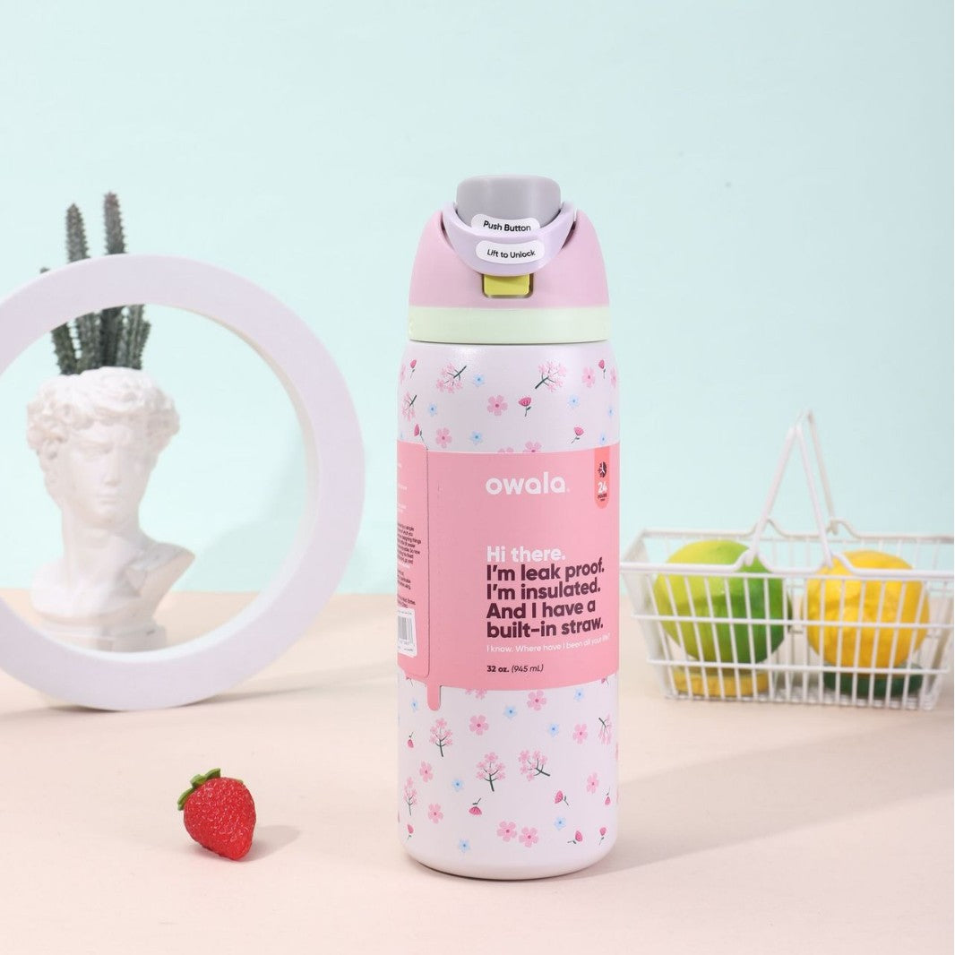 Owala Bottle Stainless Steel Free Sip Leak-proof Pink Blossom 710-950ml