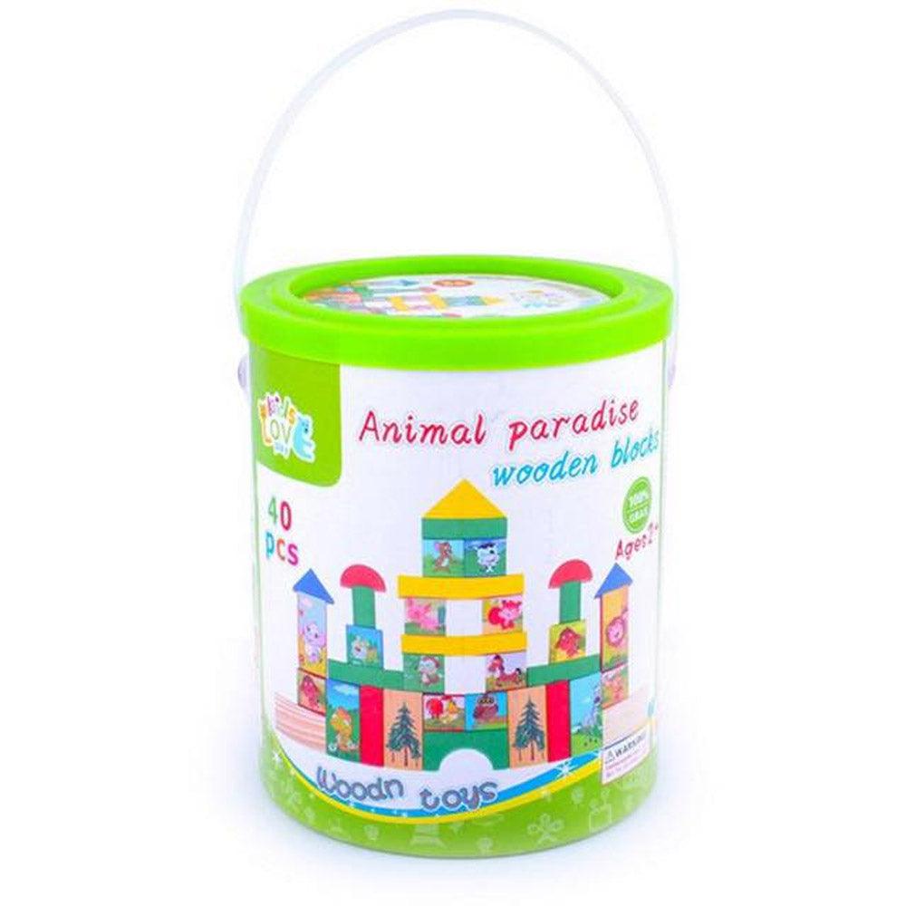Wooden Blocks Toy For Kids 40 Pcs