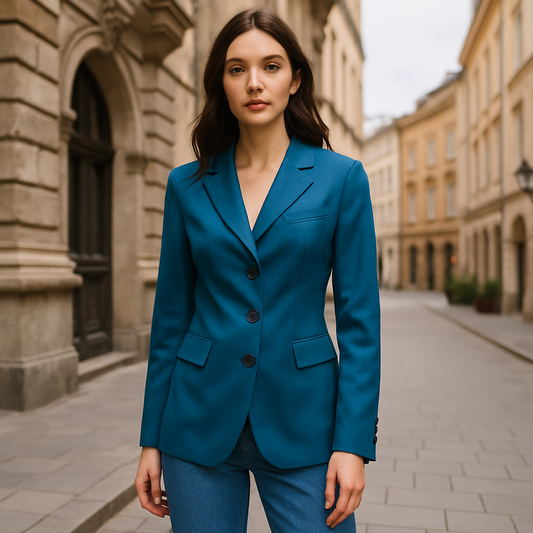 Effortless Elegance — Teal Blazer 
Brand:PrettyLittleThing Size S