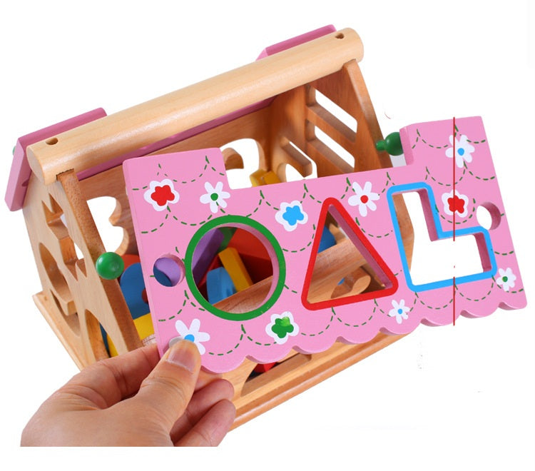 Wooden Educational Number & Shape Sorting House | 3+