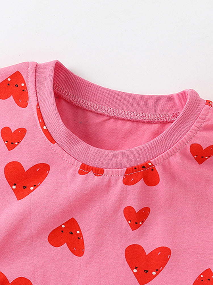 Girls Dress Heart - Soft Summer Wear(3-12y)