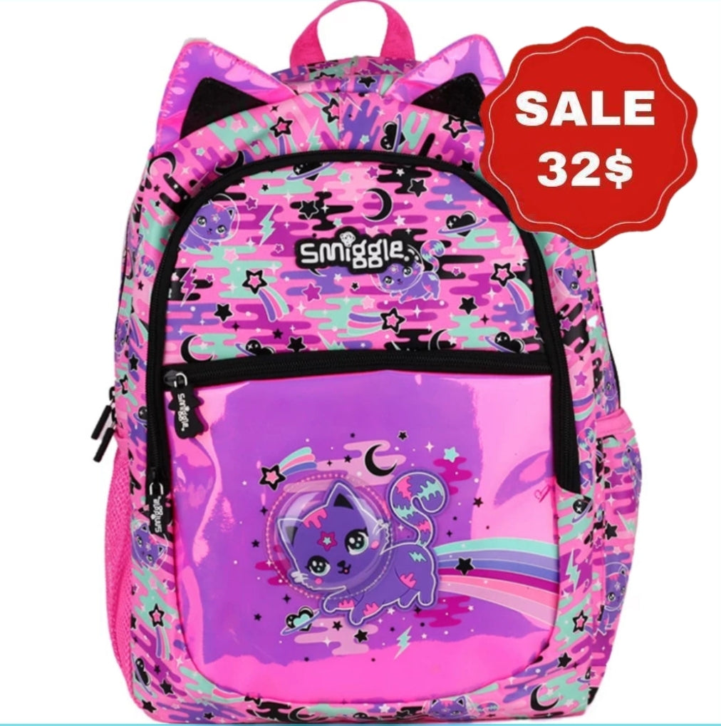 Smiggle Backpack Cat Design 42cm G1-G3