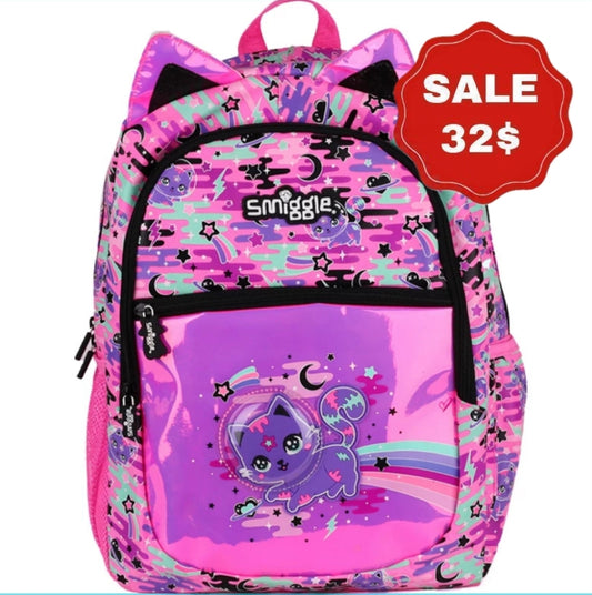 Smiggle Backpack Cat Design 42cm G1-G3