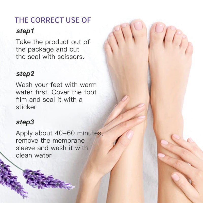 Foot Peel Mask for Dead Skin Removal | Dry Cracked Callus Remover | Foot Hydrating Sock Pedicure Essential | Make Your Feet Baby Soft,Lovander