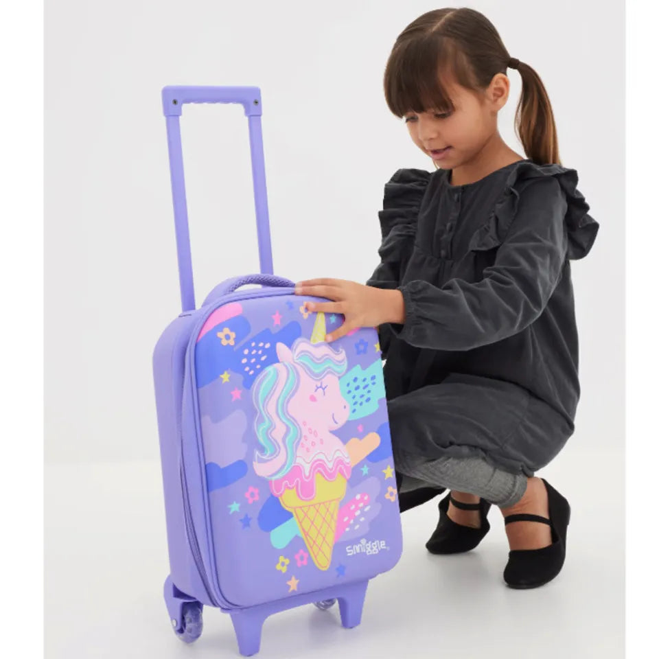Smiggle Trolley Bag - Hardtop | Unicorn | Ice-Cream | 45cm
