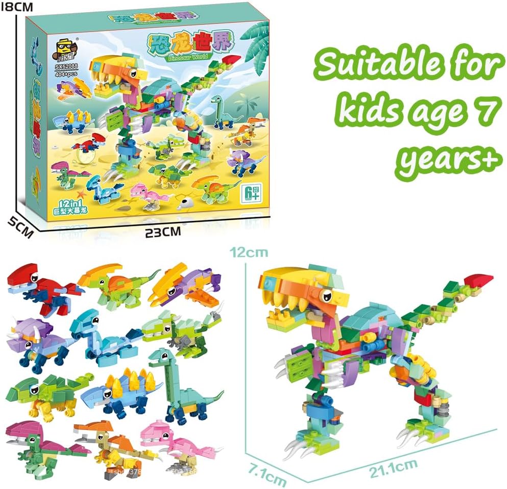 Building Blocks Dinosaurs 12in1 | Full Box | 3+