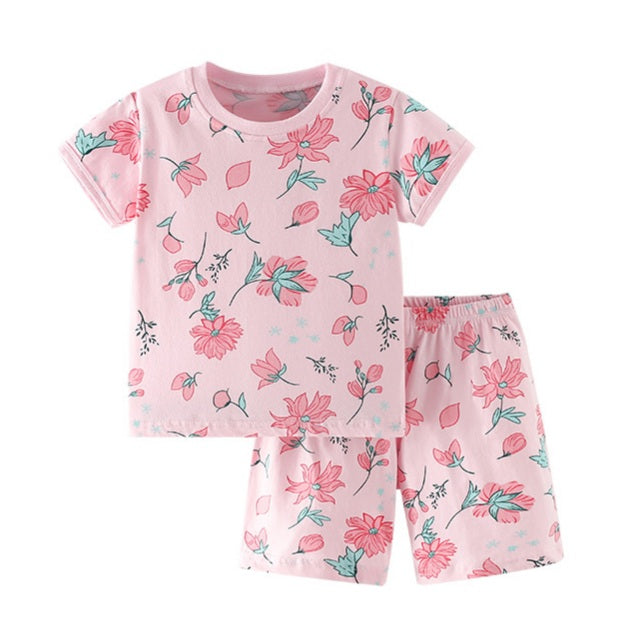 Girls Cotton Flowers – Soft Summer Outfit (3–10Y)