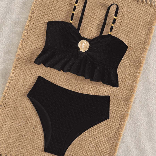 Elegant Shell Detail Swimsuit 2 pcs | Size 6-14y