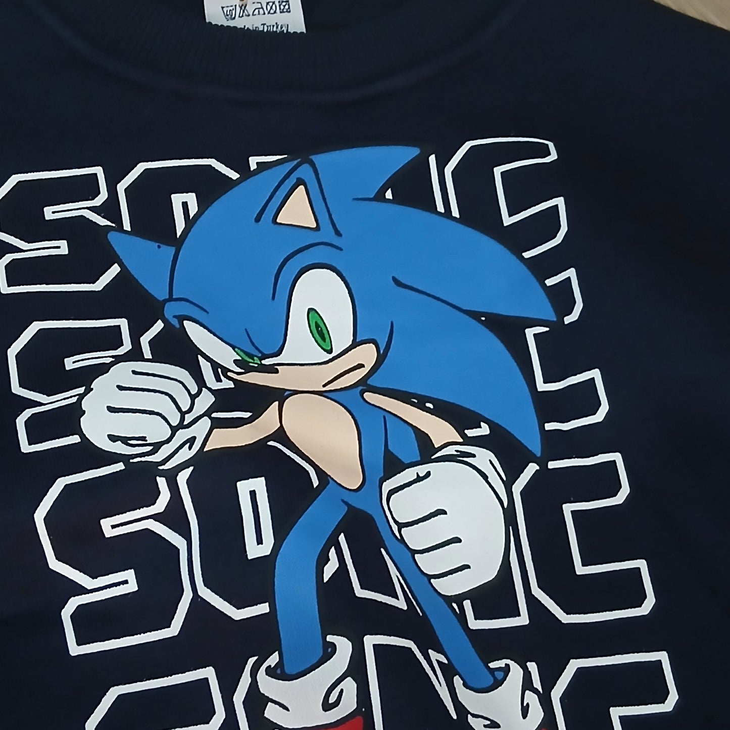 Outfit Warm With Fleece Sonic Design Size 3-10y