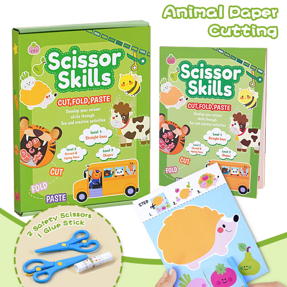 Scissor Skills Cut, Fold & Paste Activity Kit – 25 Activities | 3+