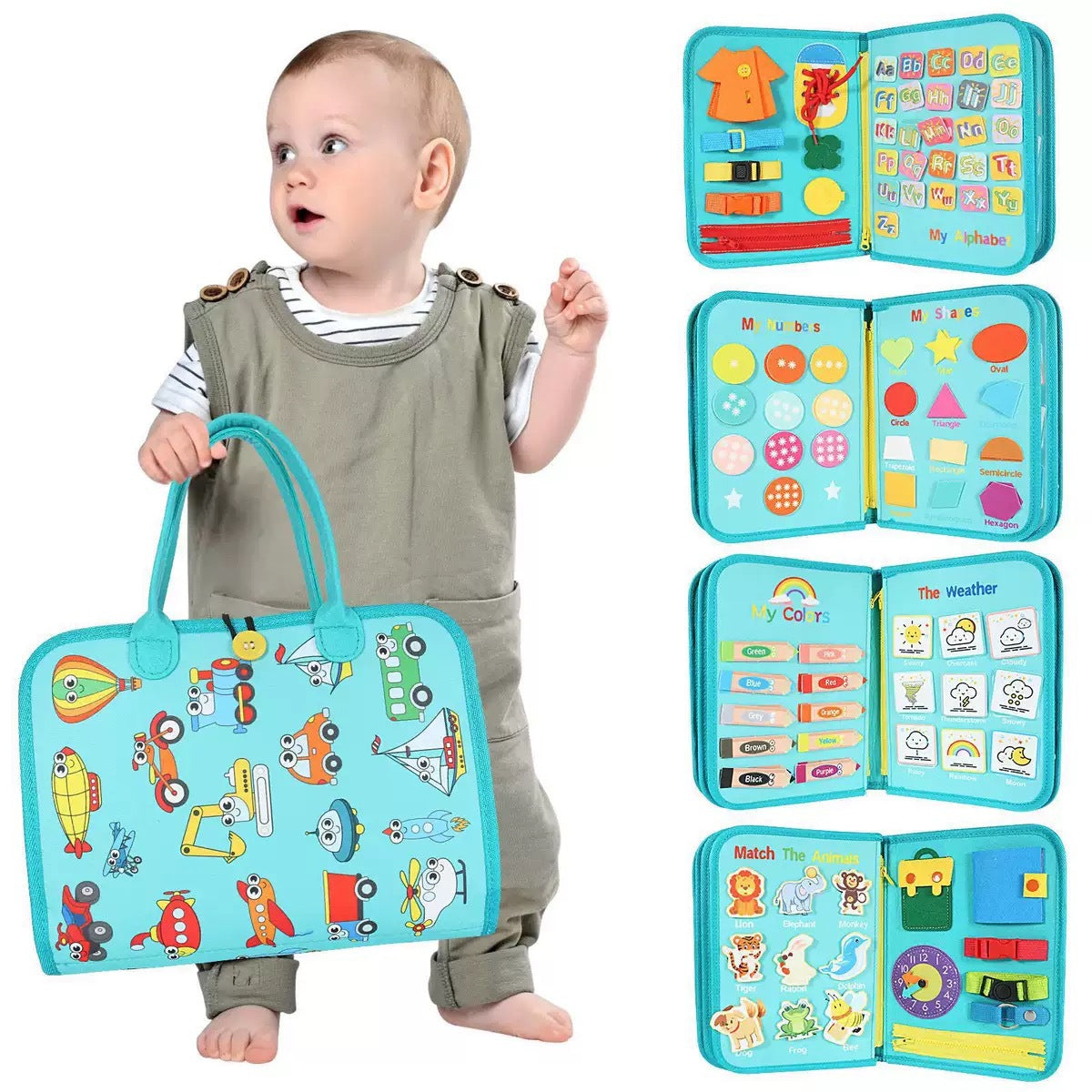 Toddler Busy Board Sensory Preschool Educational Toy For Kids