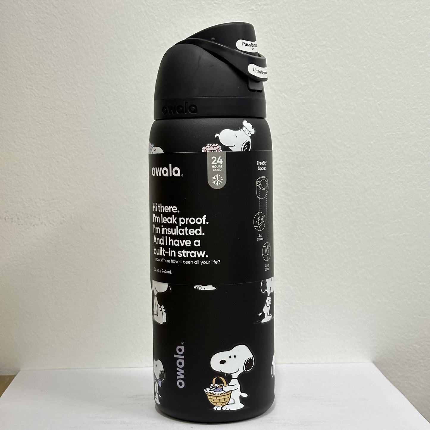 Owala Bottle Stainless Steel Free Sip Leak-proof Snoopy Design 480-710-950ml
