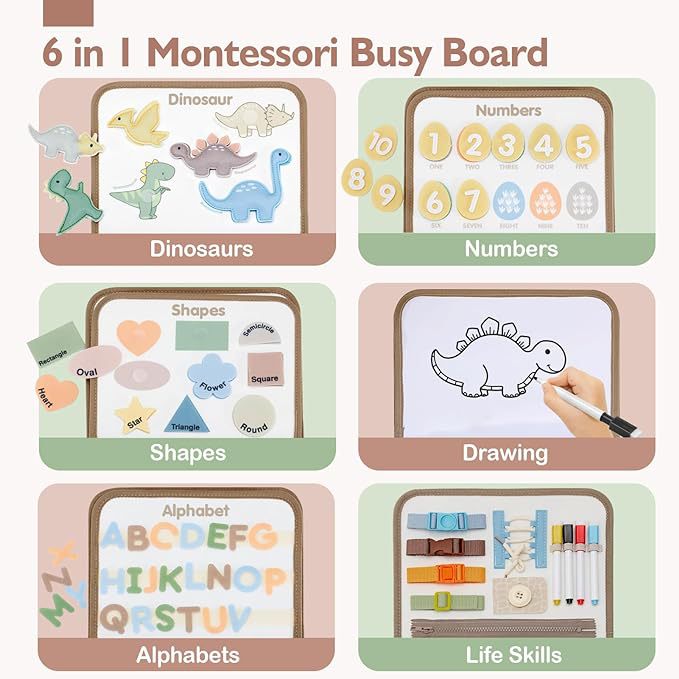 Toddler Busy Board Sensory Preschool Educational Toy For Kids