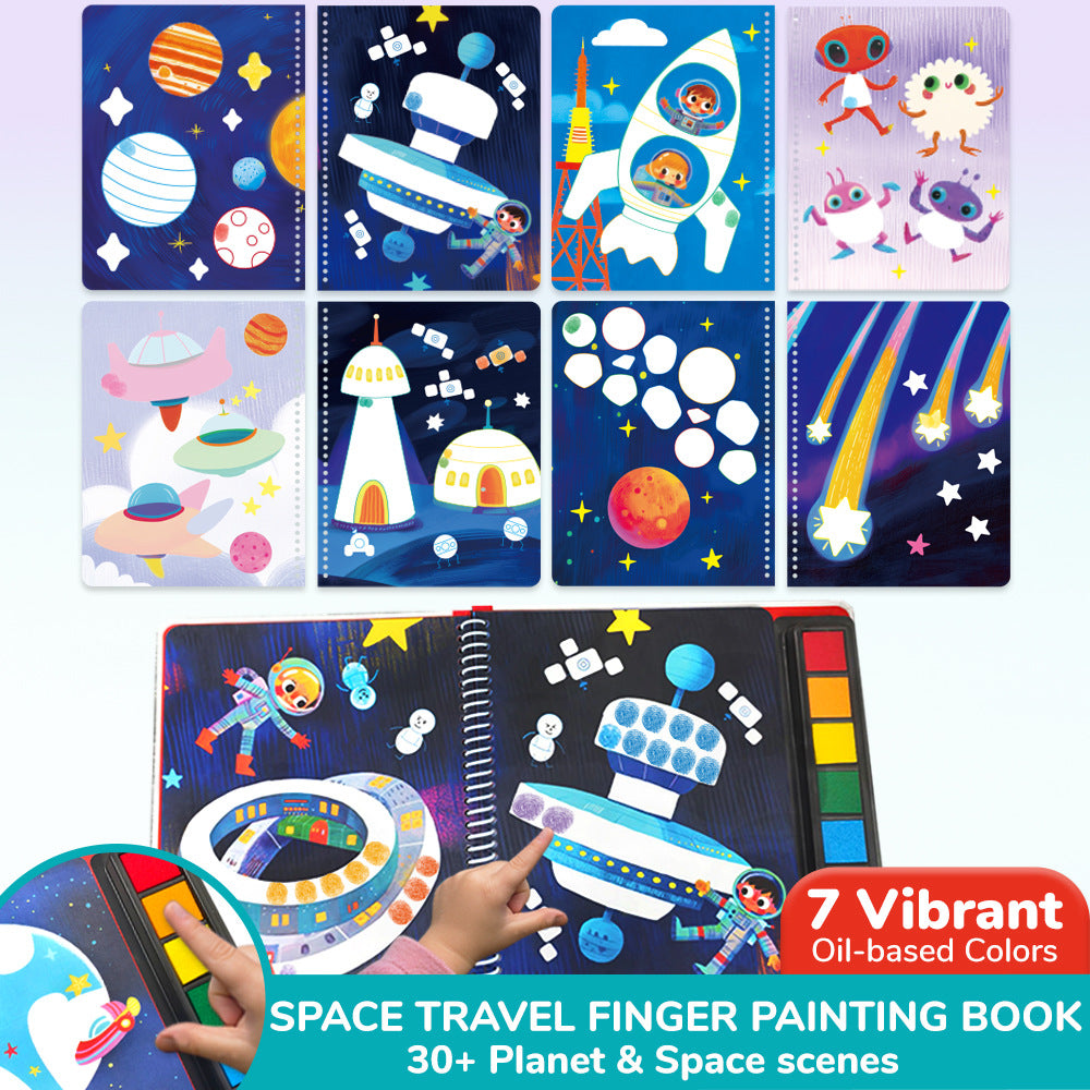 Finger Painting Activity Book | 30+ Scenes | 3+