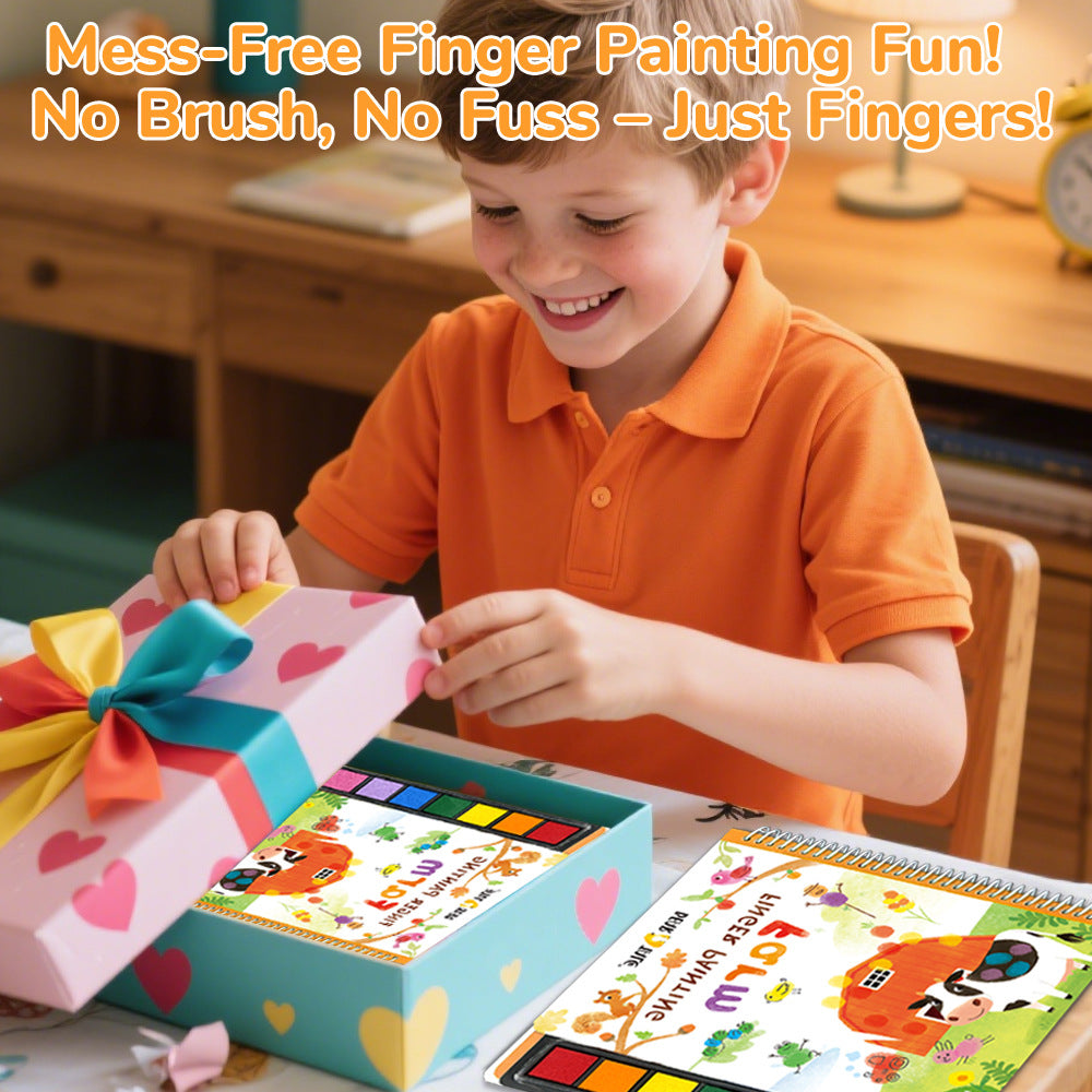 Finger Painting Activity Book | 30+ Scenes | 3+