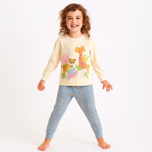 Pijama For Girl Cotton 100% Size 2-8y