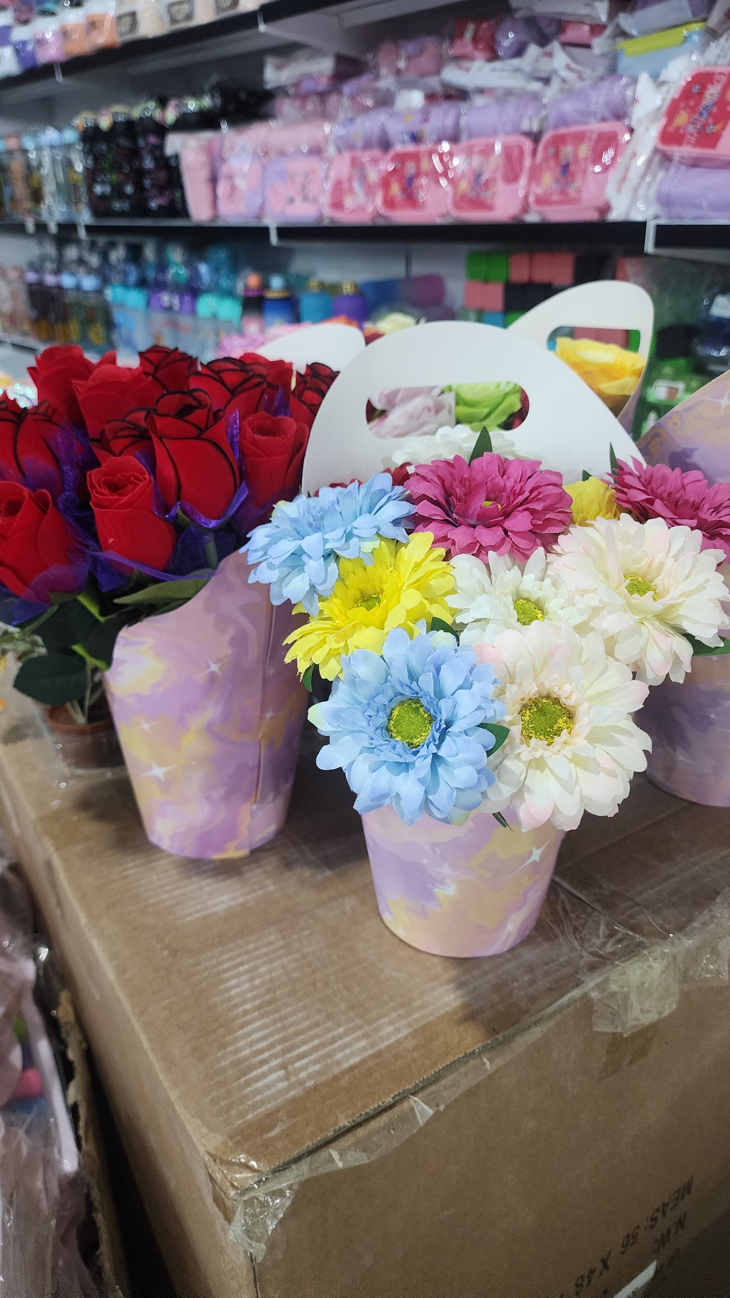 Artificial Rose Flower Pen – Assorted Colors