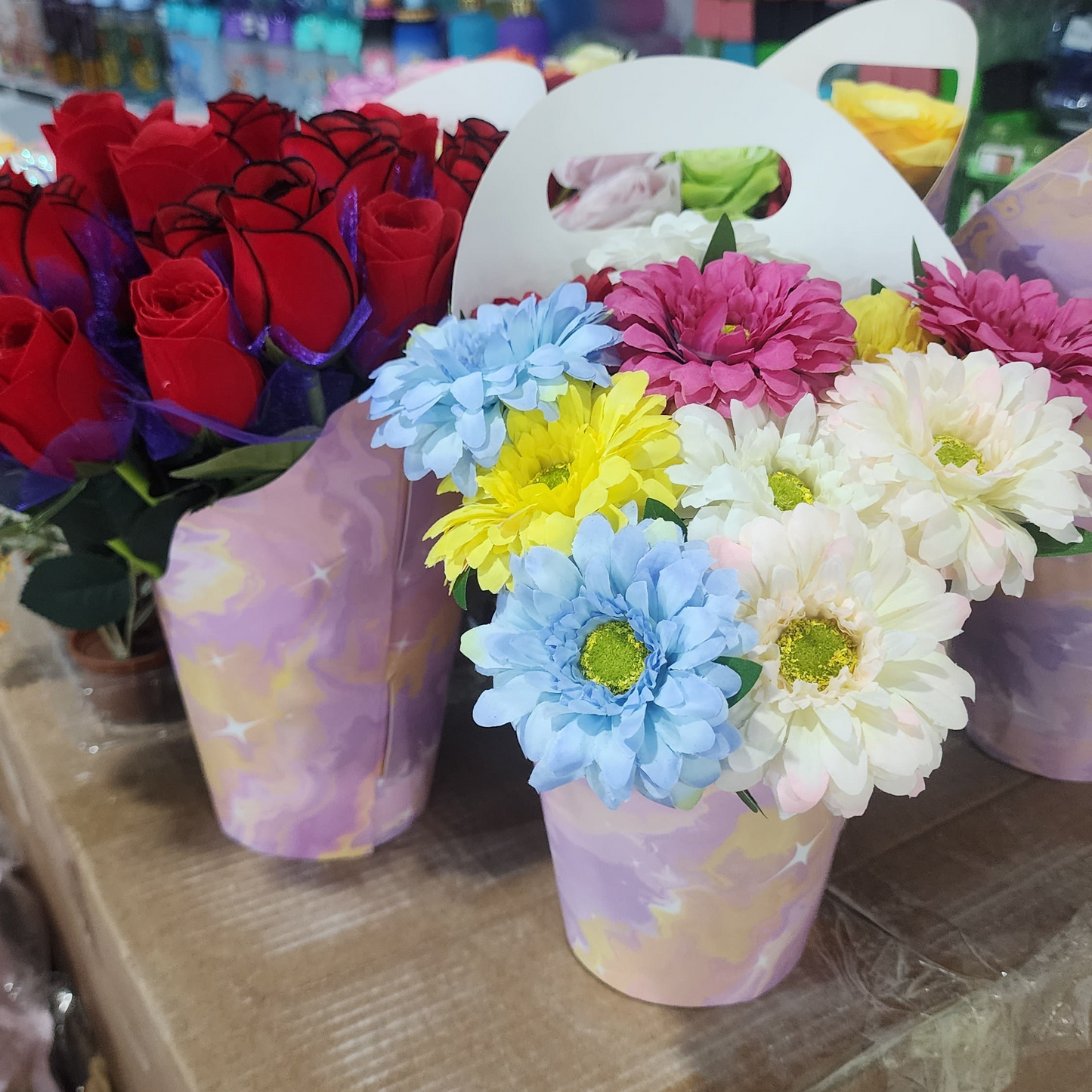 Artificial Rose Flower Pen – Assorted Colors