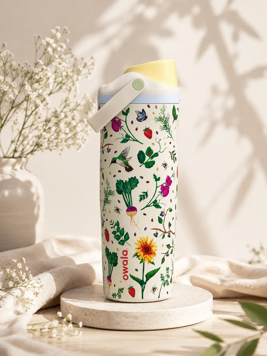 Owala tumbler Stainless Steel FreeSip Leak-proof Sway - Mother's Day Garden | 890ml
