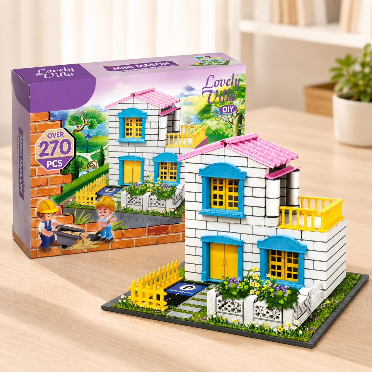 DIY Mini Brick Villa Building Set | 270pcs | 6+