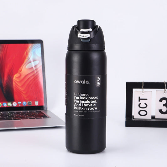 Owala Bottle Stainless Steel Free Sip Leak-proof Black 710-950ml