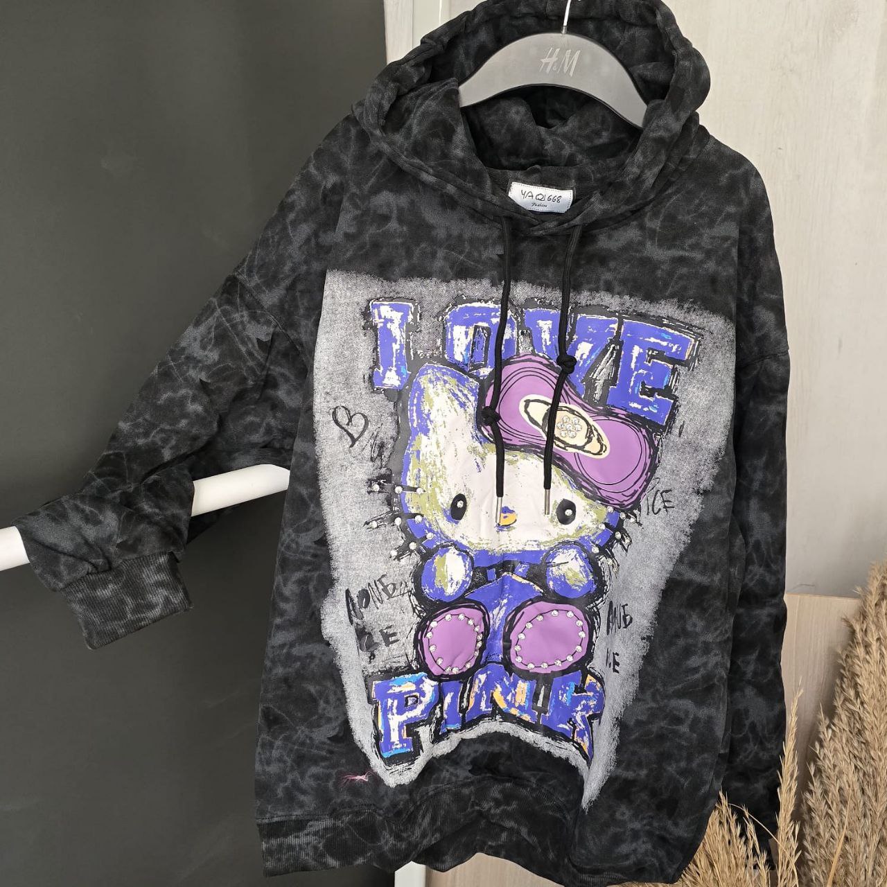 Hoodies Oversized For Kids Hello Kitty & Minnie/Mickey Mouse Design
