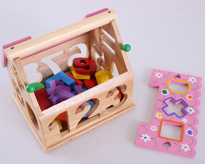 Wooden Educational Number & Shape Sorting House | 3+