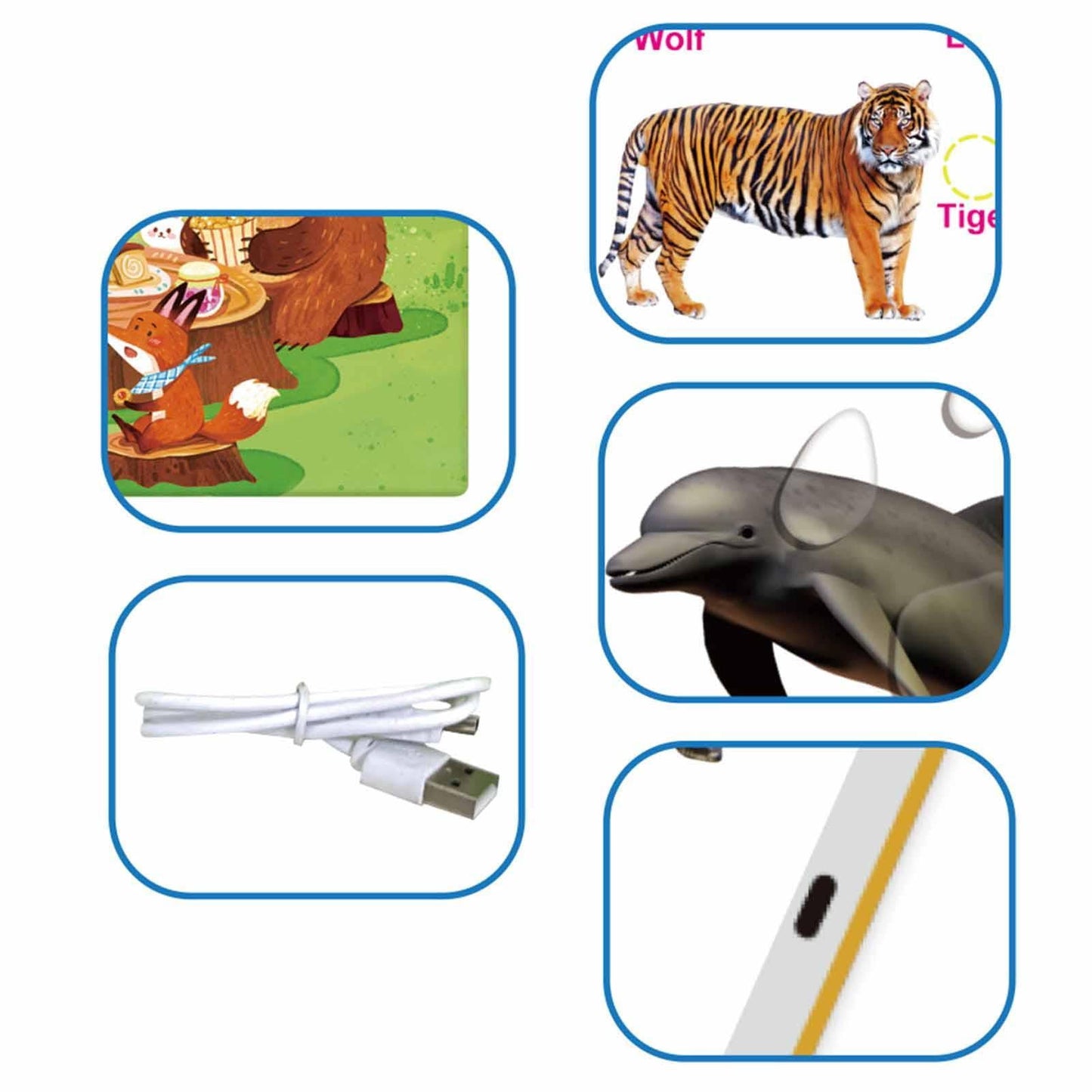 English Words Sound Book Interactive | Rechargeable | Hard Cover | 2+