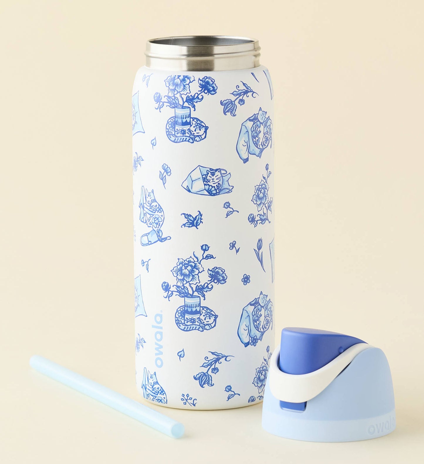 Owala Bottle Stainless Steel FreeSip Leak-proof | Delft Cat | 950ml