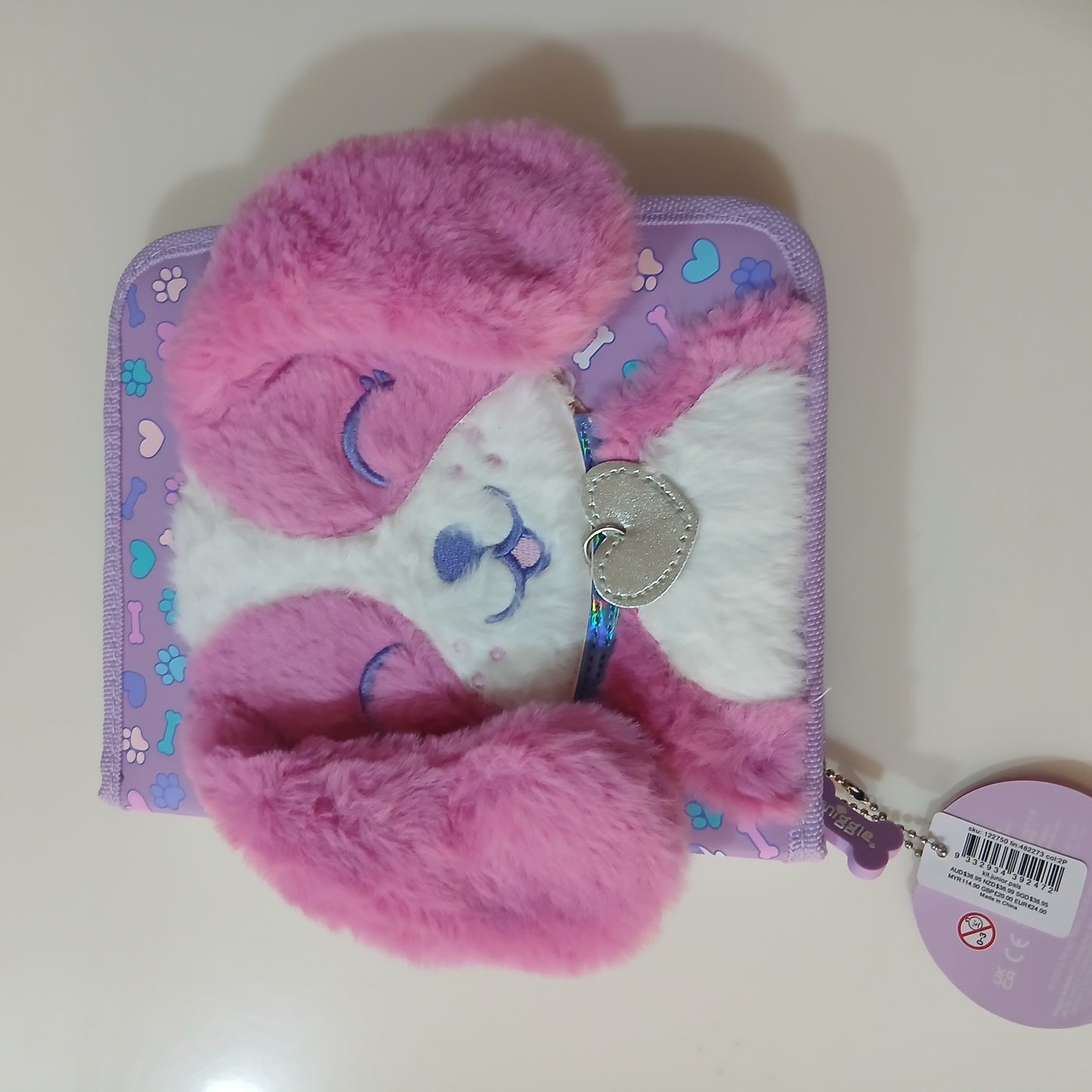 Smiggle Stationery Set Zip Pencil Case Dog Design