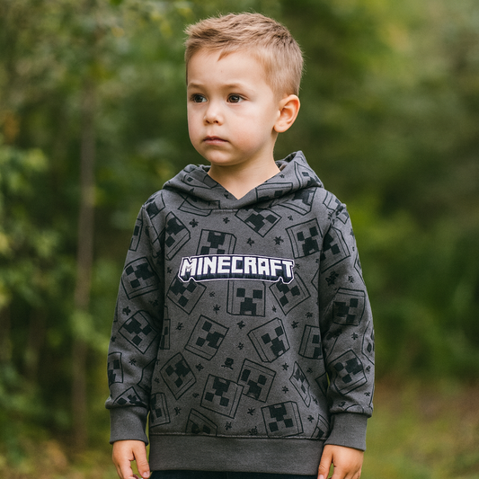 Light Hoodie With Fleece Minecraft Design Size 6-7y