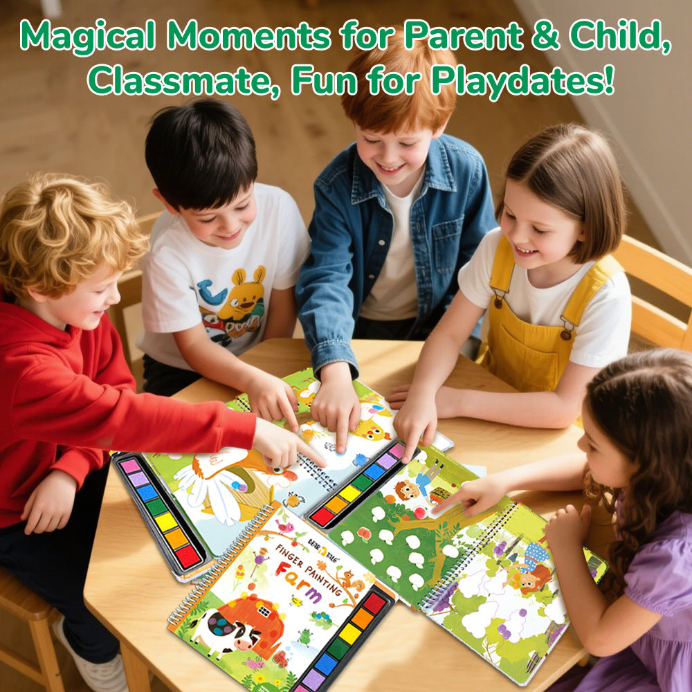Finger Painting Activity Book | 30+ Scenes | 3+