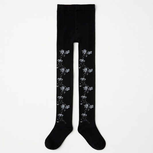 Tights Cotton For Girls Flower Design Size 10-14y