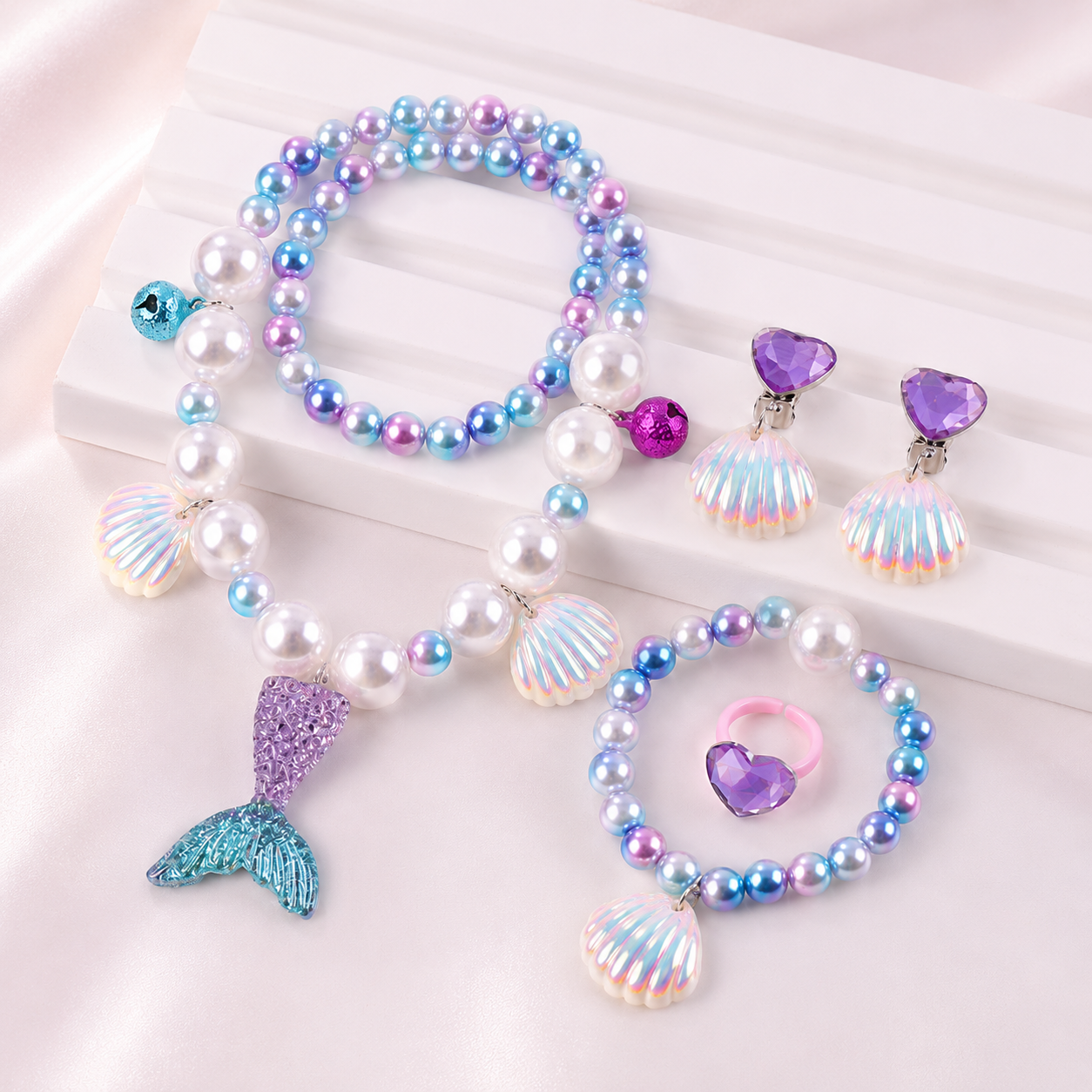 Mermaid Princess Jewelry Set –  3 Magical Colors