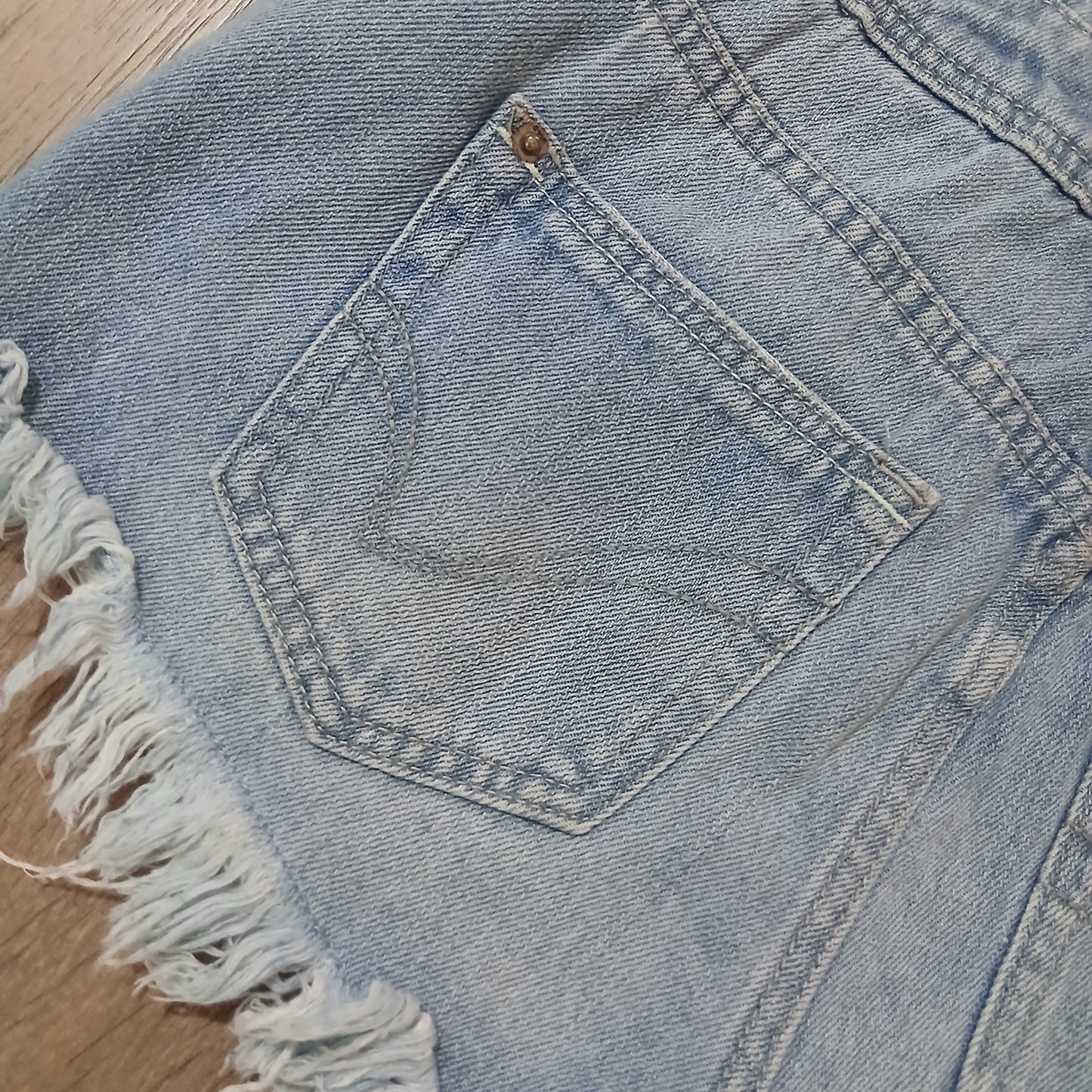 Girls Denim Overall Shorts | Size 12-14y