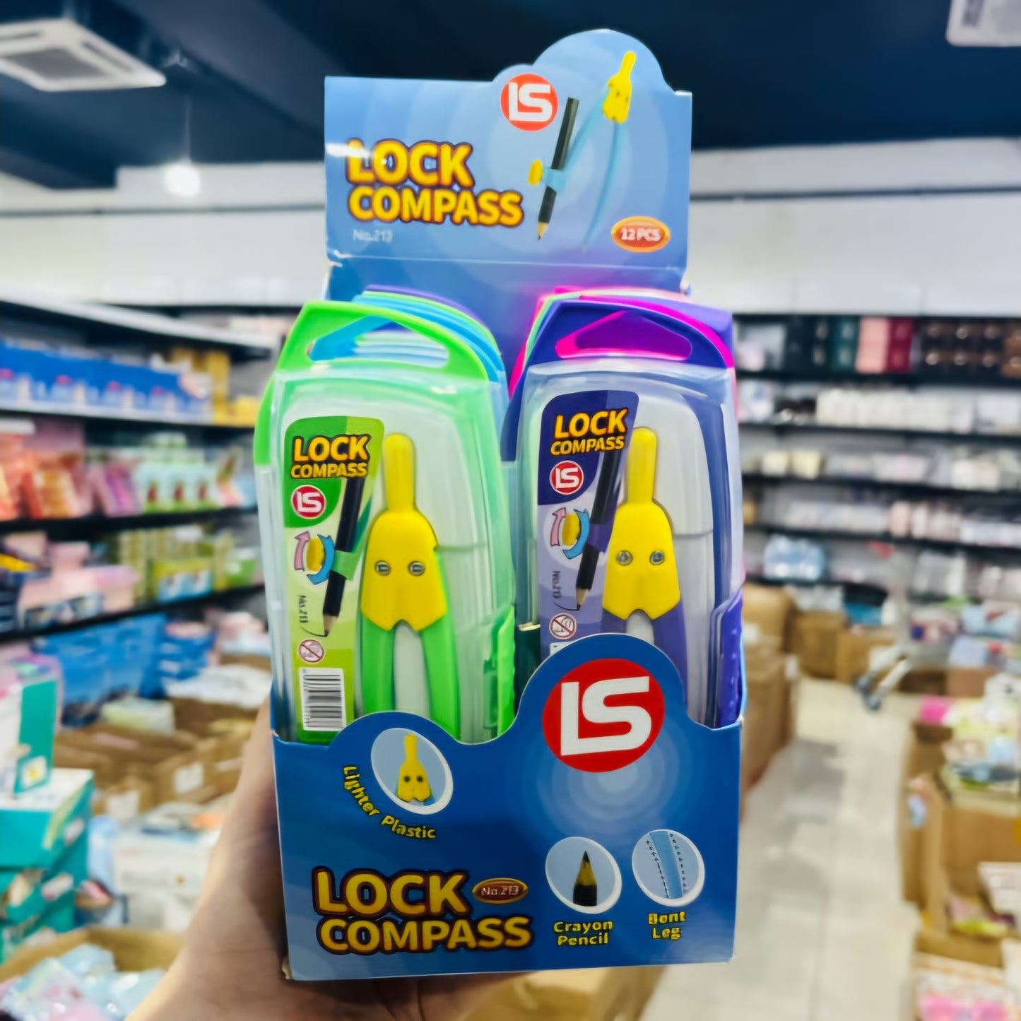 Kids Geometry Compass Set with Pencil & Storage Case