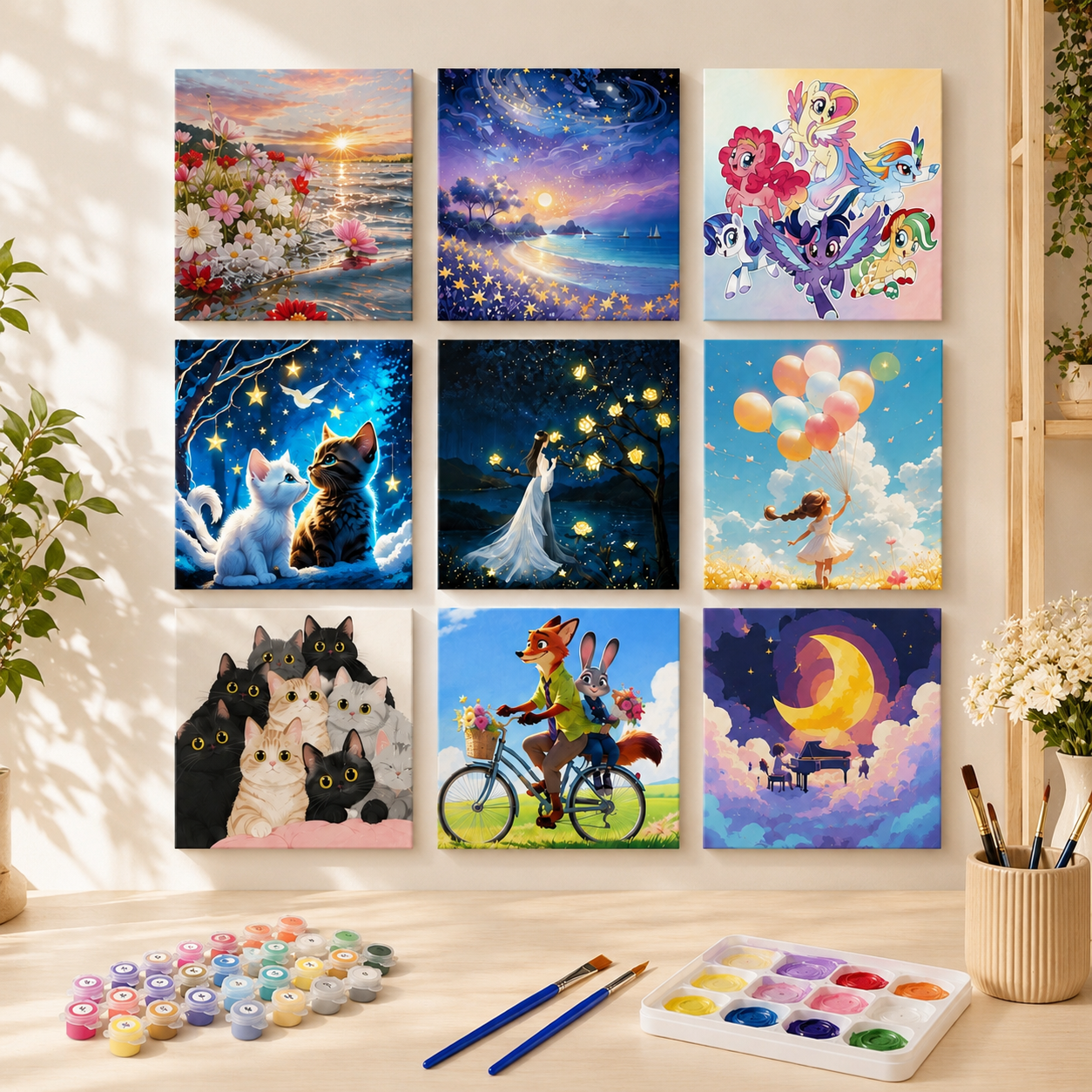 DIY Painting Art Kit – Assorted Beautiful Designs | 20×20cm