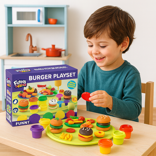 Burger Playset Funny Dough For Kids