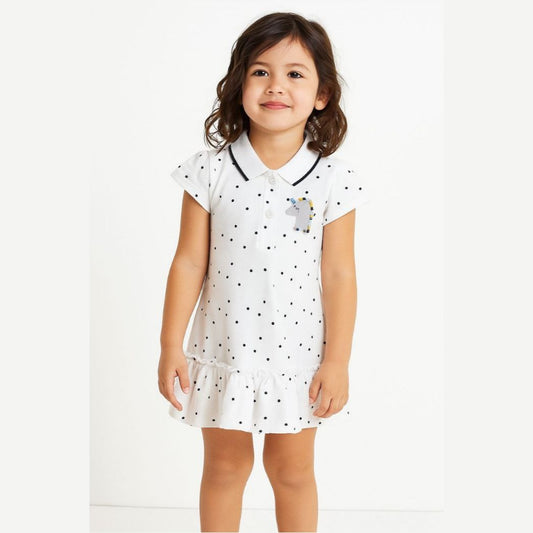 Unicorn Polo Dress Cotton 100% Size 2-7y