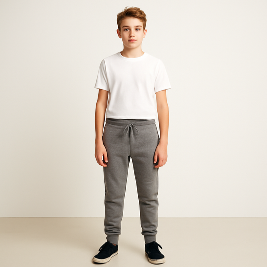 Cotton Grey Pants For Boys Size 13-14y