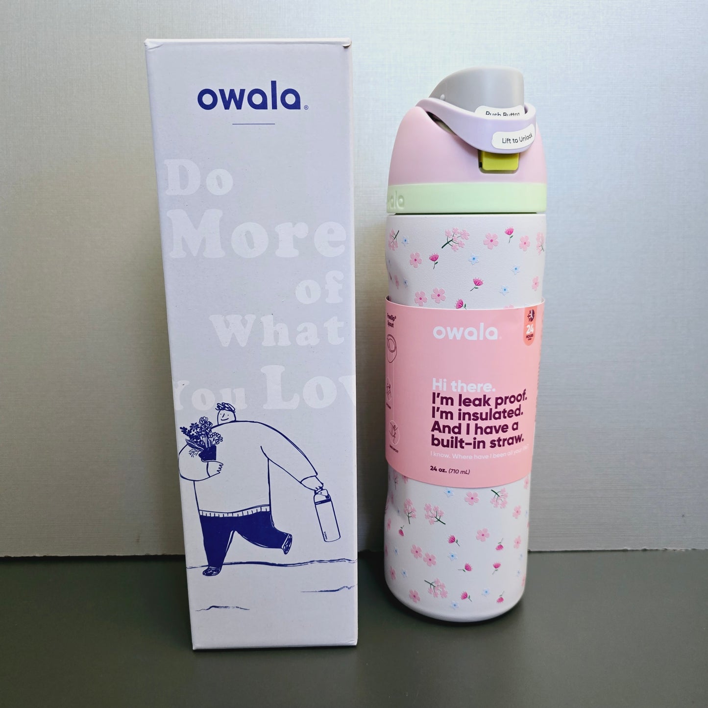 Owala FreeSip Stainless  Steel Water Bottle with Straw for Sports, Travel, and School BPA-Free 710-945ml