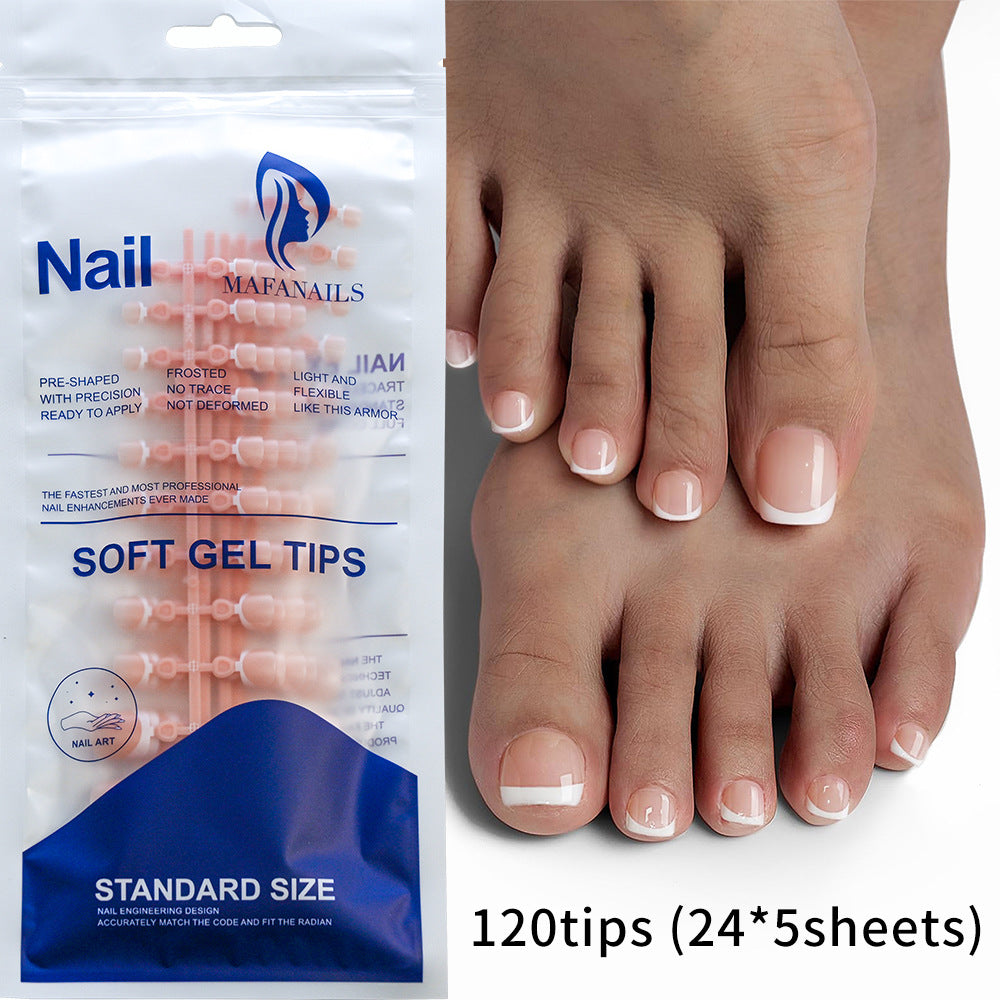 Nails Square French 120 Tips For Women