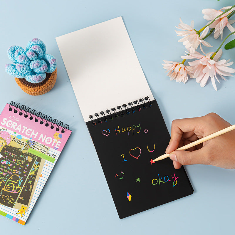Colorful Scratch Note With Stick  For Kids